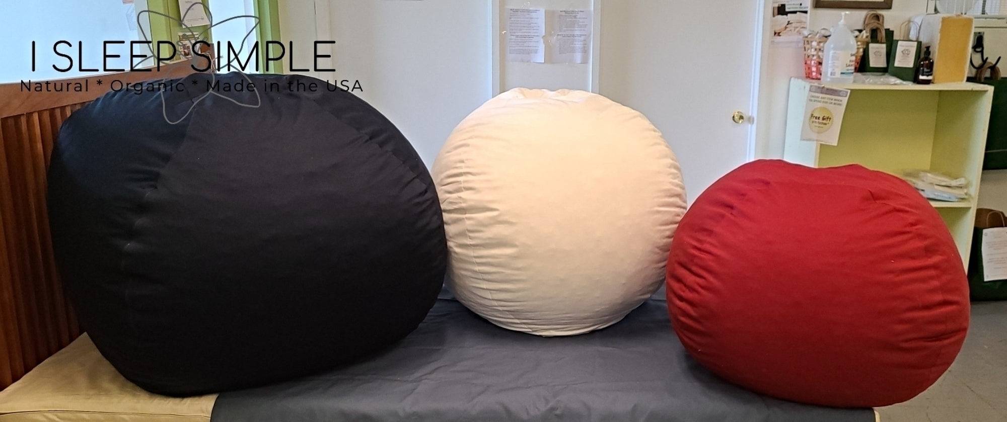 Eco-Friendly Bean Bag Chair – Shredded Eco-Foam + Cotton Twill