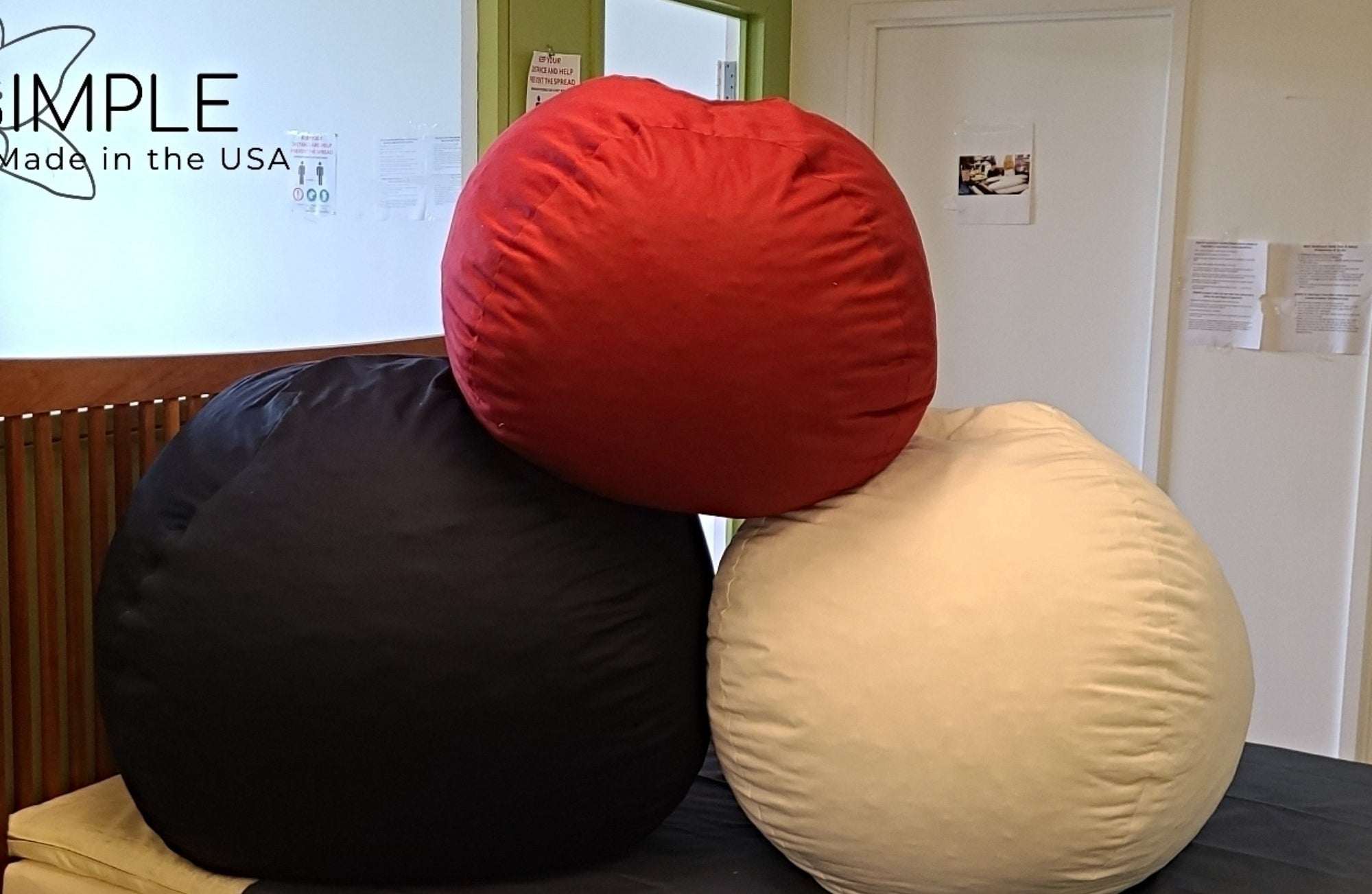 Eco-Friendly Bean Bag Chair – Shredded Eco-Foam + Cotton Twill