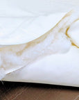 Handmade wool duvet with soft New Zealand wool filling, showcasing luxurious and eco-friendly bedding.