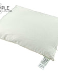Buckwheat and wool pillow offering firm support and plush softness, made from organic materials.