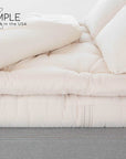 Cotton Mattress Topper for plush comfort, handmade in USA, natural and chemical-free.