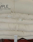 Wool mattress topper made in the USA, natural and organic comfort layer.