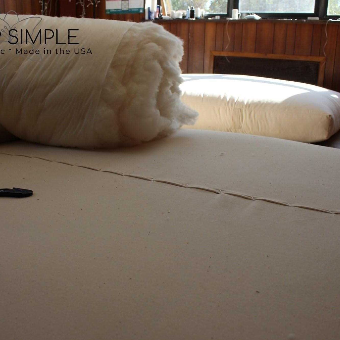Extra Firm Cotton Mattress with natural wool layering, handcrafted for firm support.