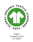 GOTS certified organic pillowcases label.