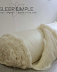 Organic wool batting roll, GOTS certified, natural and eco-friendly, made from traceable New Zealand sheep wool.