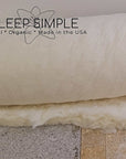 GOTS Certified Organic Wool Batting roll from New Zealand sheep, naturally antimicrobial and eco-friendly.