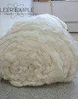 Organic Wool Batting roll from I Sleep Simple, GOTS certified, natural, and sustainably sourced.