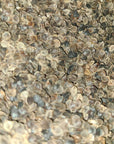 Organic buckwheat hulls, close-up view, USA-grown, ideal for pillows and cushions.