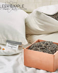 Organic buckwheat pillow with hulls for ergonomic support, made in the USA.