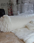 Wool batting rolls made from 100% virgin sheep's wool, perfect for pillows, duvets, and mattresses.