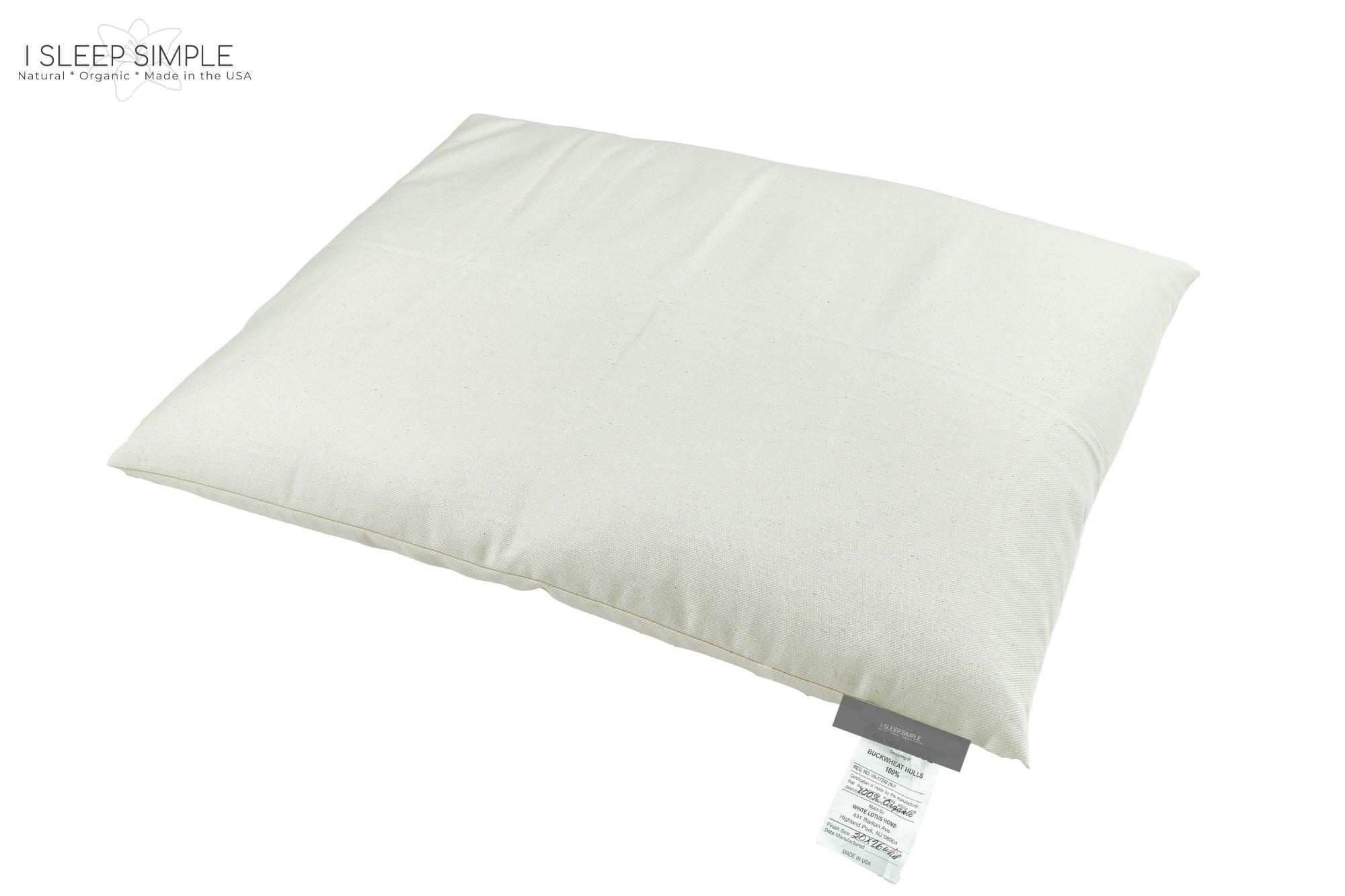 Organic buckwheat pillow for ergonomic support and natural comfort.