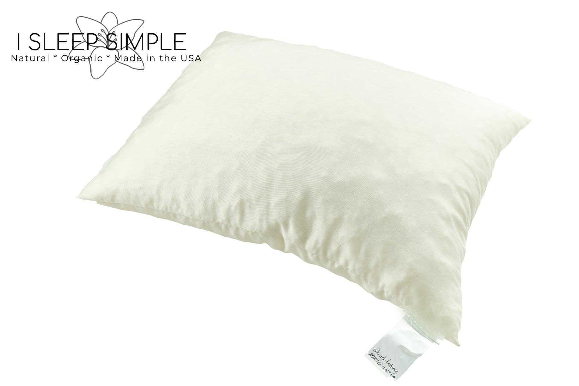 Shredded Latex Pillow offering support and breathability, made from natural materials, eco-friendly and hypoallergenic.