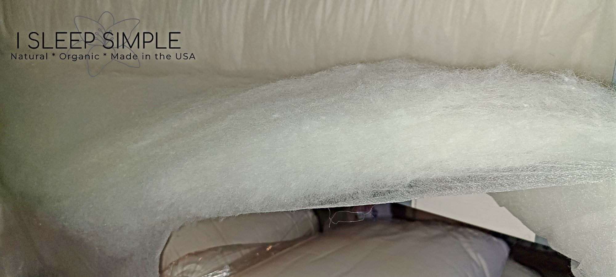 100% virgin sheep&#39;s wool batting, un-dyed and untreated, perfect for pillows, duvets, and mattresses. Naturally antimicrobial and dust-mite resistant.