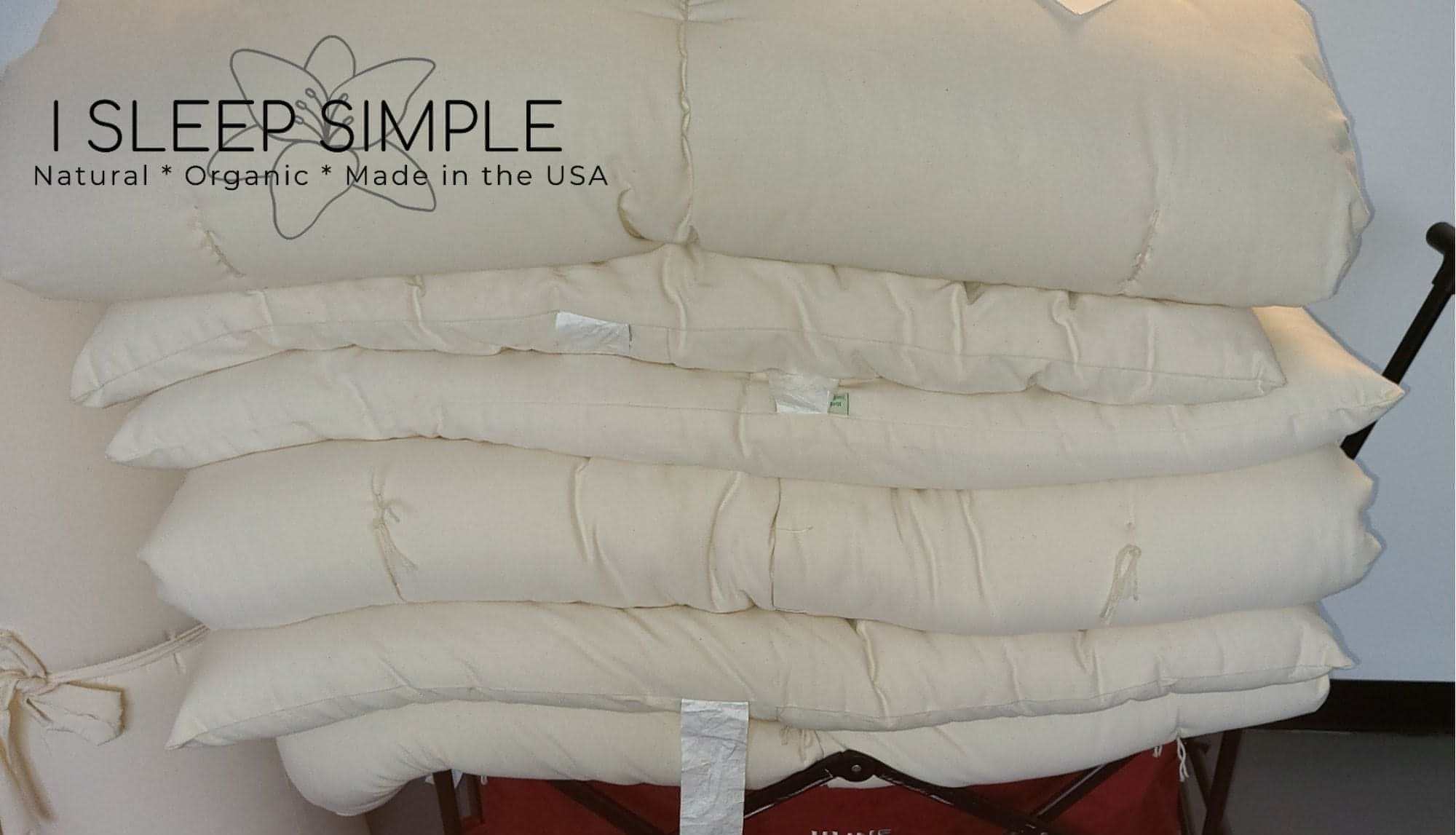 Wool mattress topper made in the USA, natural and organic comfort layer.