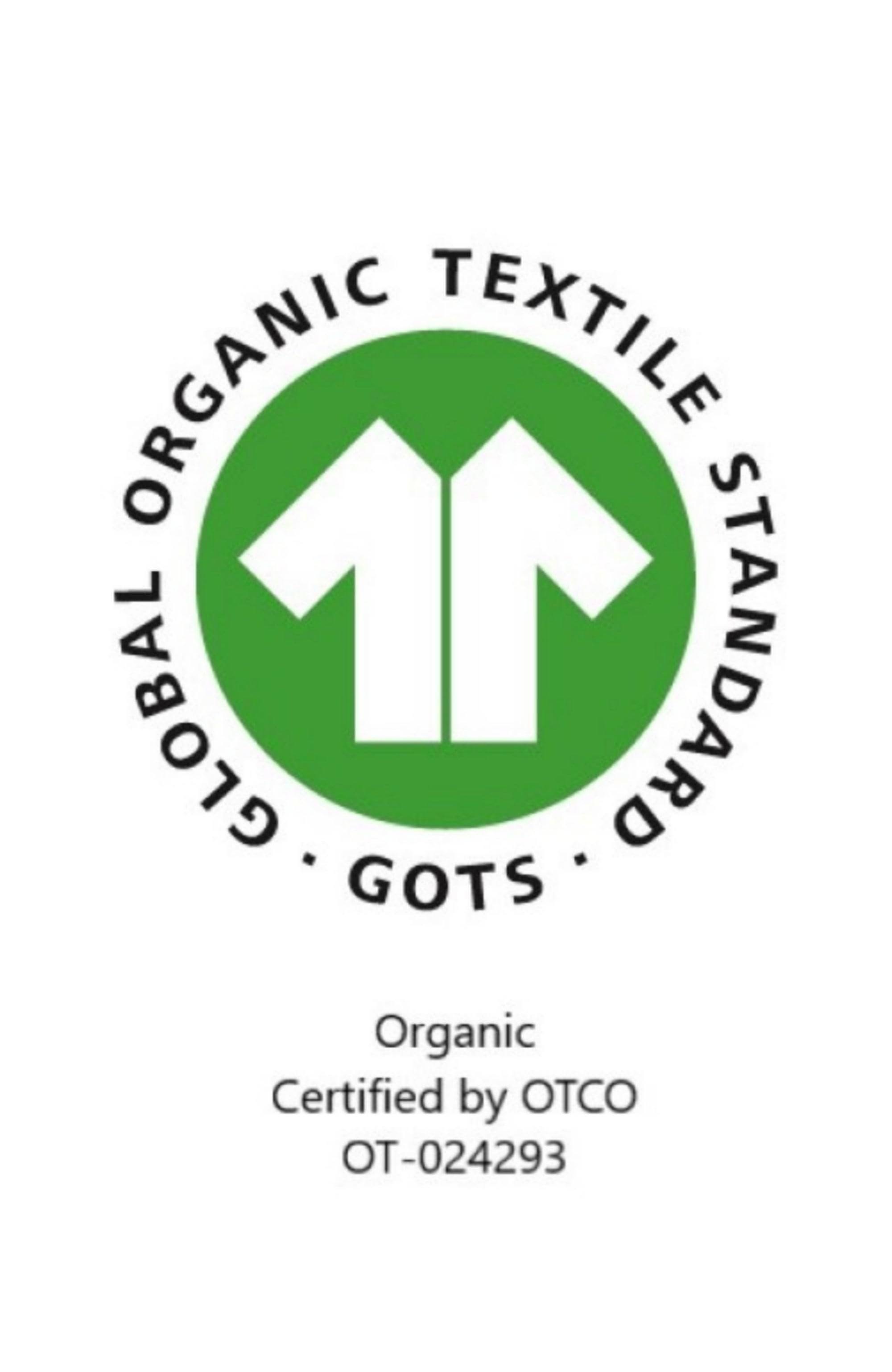 GOTS Certified Organic Pillowcases Label.