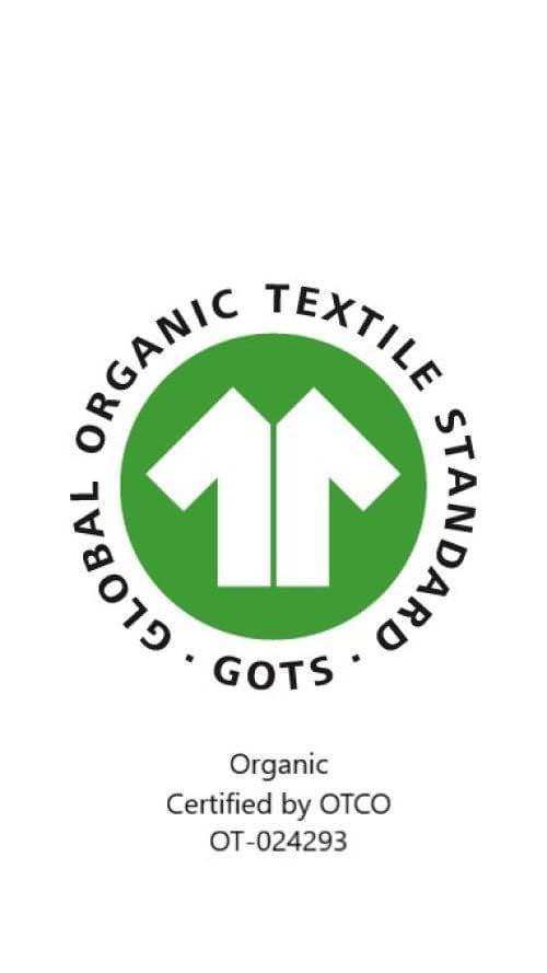 Global Organic Textile Standard (GOTS) certification logo for Organic Wool Mattress Topper.