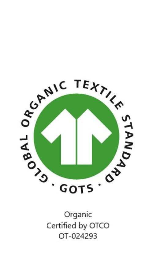 GOTS certification logo for organic textile standards.