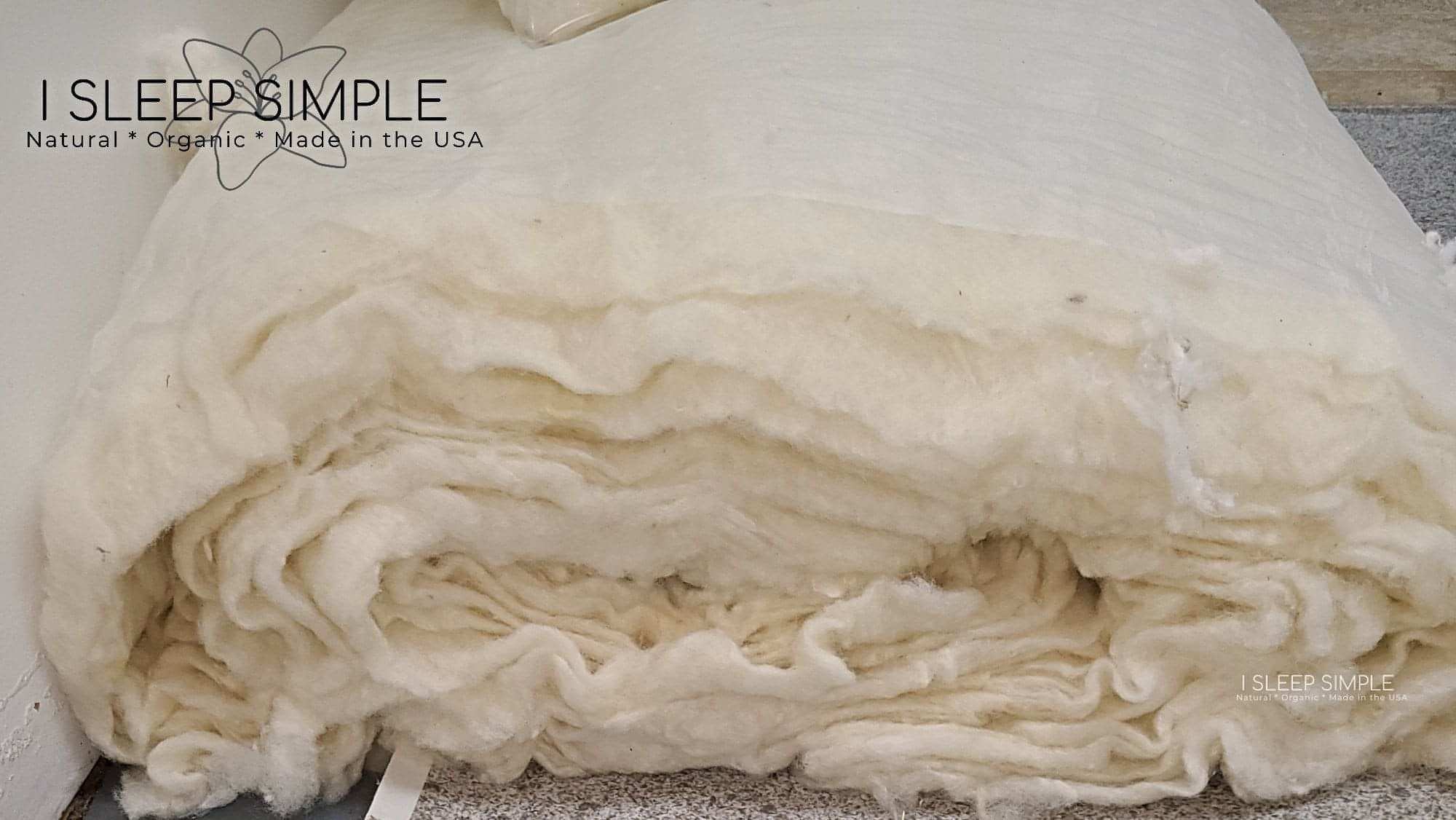 GOTS Certified Organic Wool Batting from New Zealand, natural and sustainable.
