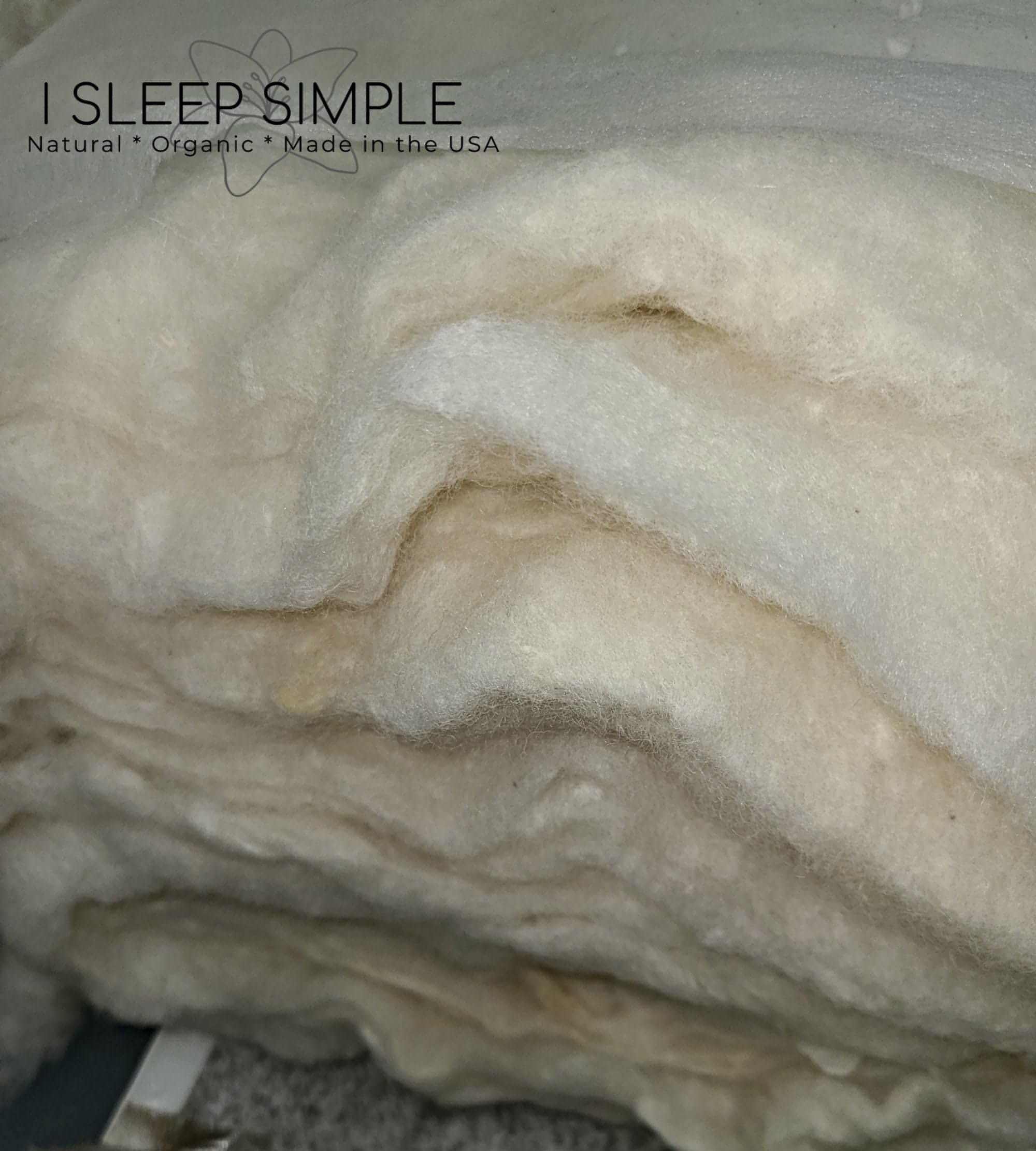Organic Wool Batting - GOTS certified, natural, breathable, hypoallergenic wool from New Zealand sheep; eco-friendly and durable.