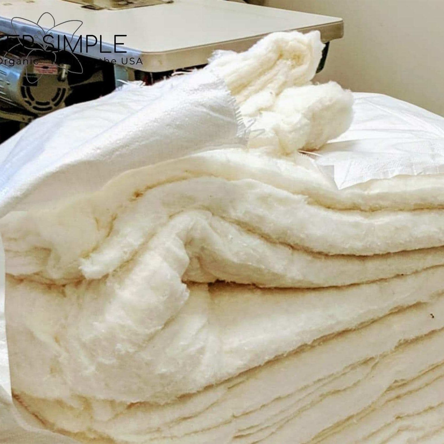 Organic Cotton Batting - GOTS CertifiedEach Organic cotton fluffy batting sheet is about 2" thick and is sold by the pound. The size of 1 lb. of cotton is approximately 35"x58"x2" and can come as big as 7DIYOrganic Cotton Batting - GOTS Certified